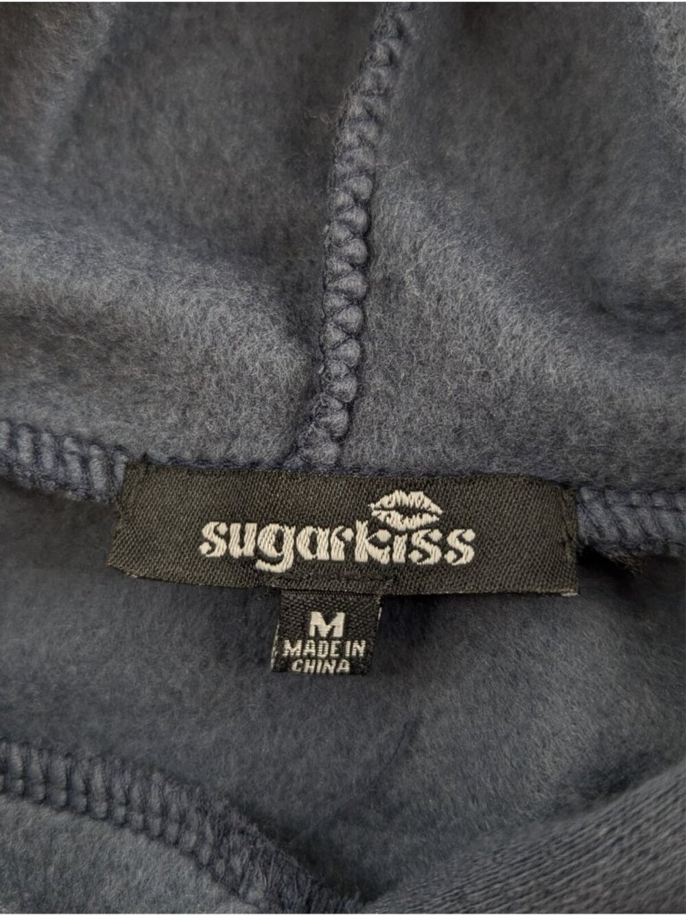 Sugarkiss LA Athletics 94 Womens Medium Hoodie Blue Oversized Long Sweatshirt - Picture 6 of 9